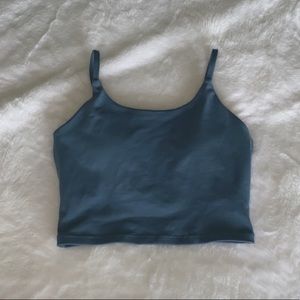 Amazon blue yoga tank with built in bra